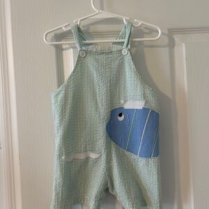 Kids Green and Blue Whale One Piece